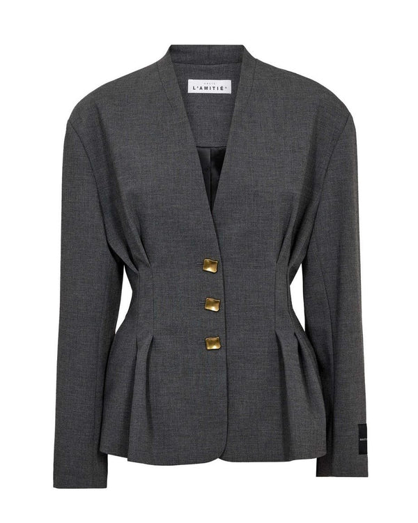 ENNA WAIST PLEAT BLAZER