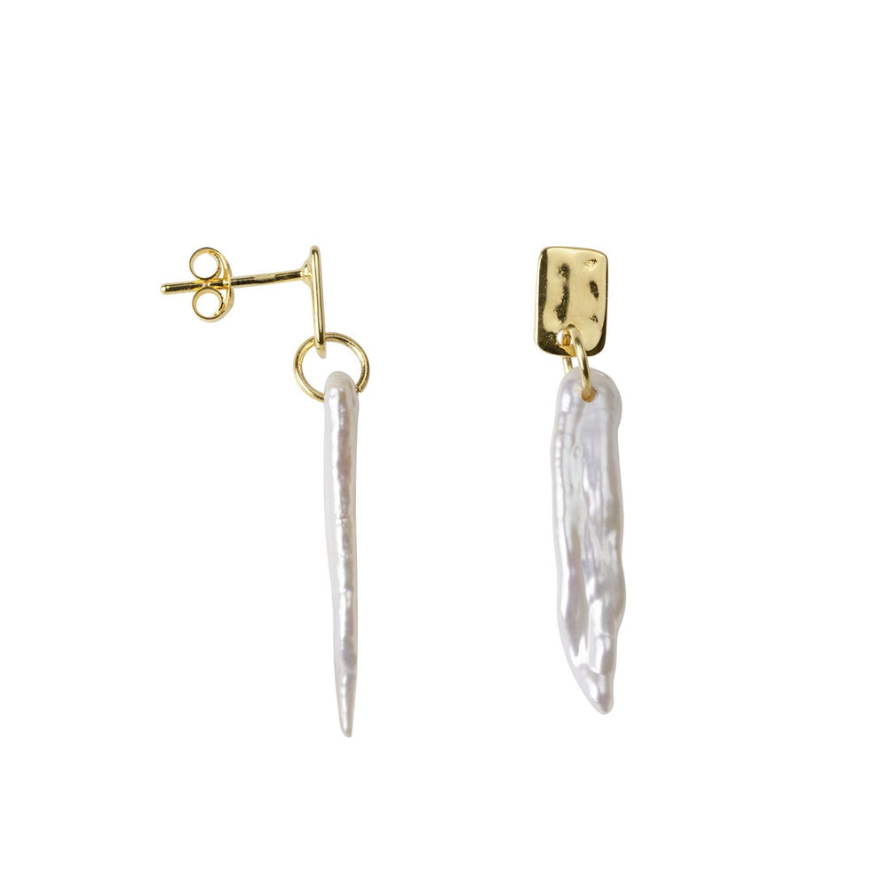 HAMMERED SMALL REC/PEA STUD GP