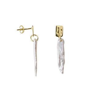 HAMMERED SMALL REC/PEA STUD GP