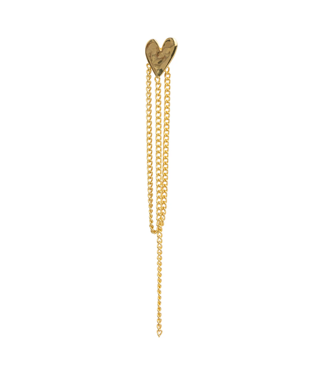 HEART CHAIN STUD EARRING OP