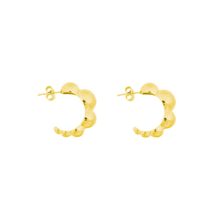 HOOP DOT EARRINGS GOLD