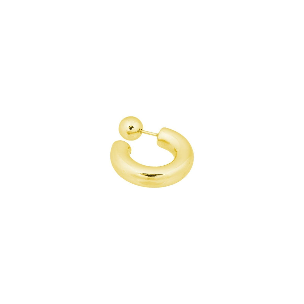 HOOP DOT EARRINGS GOLD