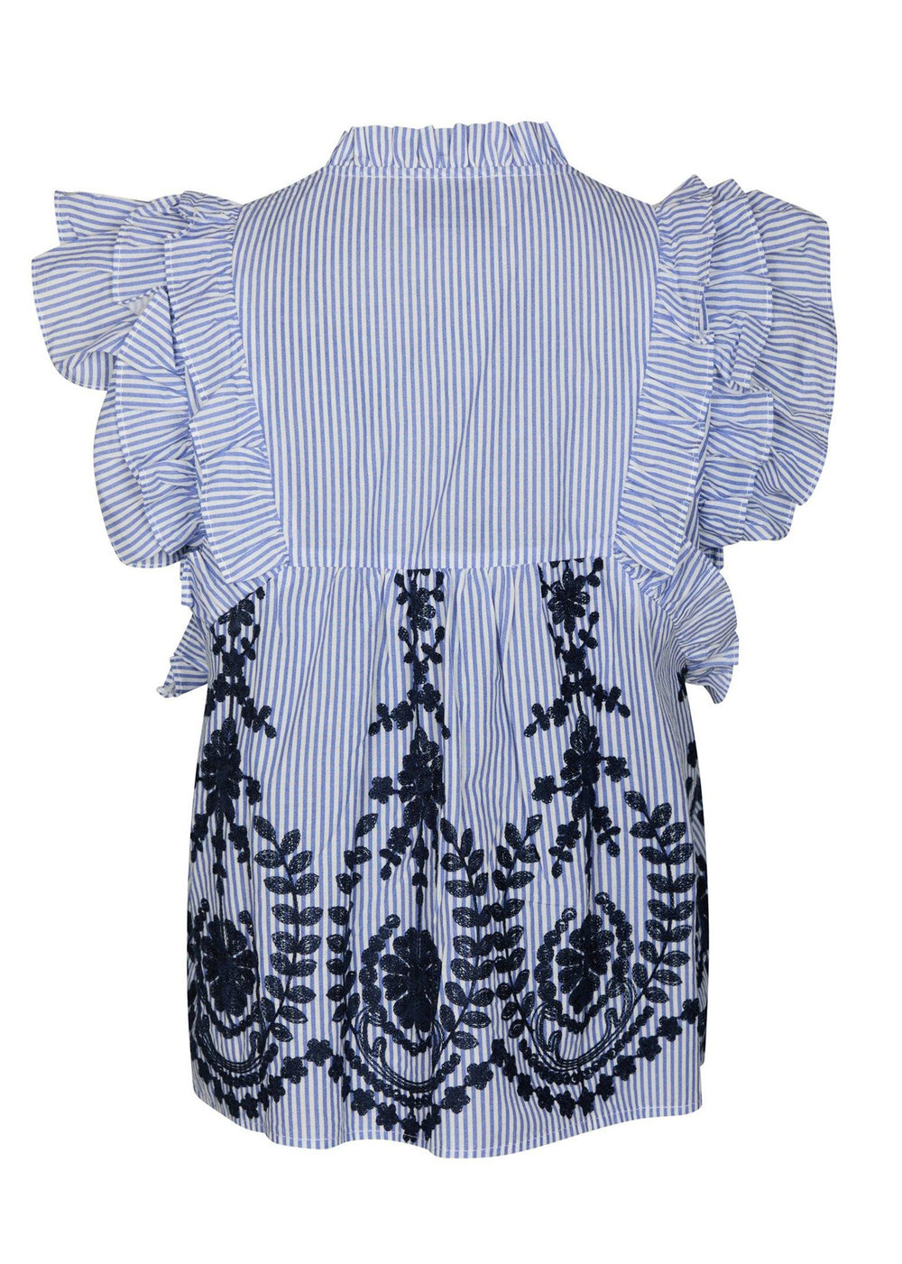 JAYLA STRIPE EMBROIDERY TOP