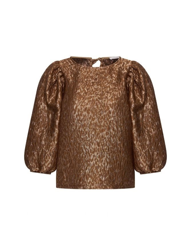 JET SPARKLE CHEETAH BLOUSE