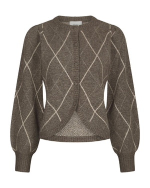 KOTEAS CHECK KNIT CARDIGAN