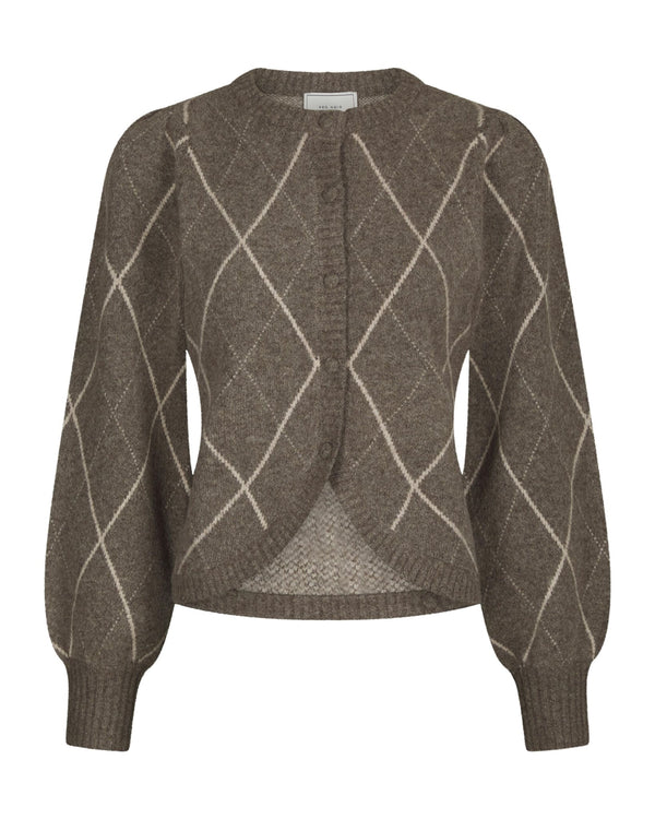 KOTEAS CHECK KNIT CARDIGAN