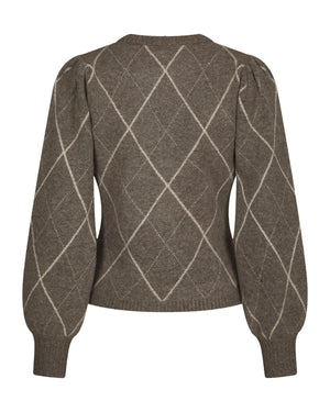 KOTEAS CHECK KNIT CARDIGAN
