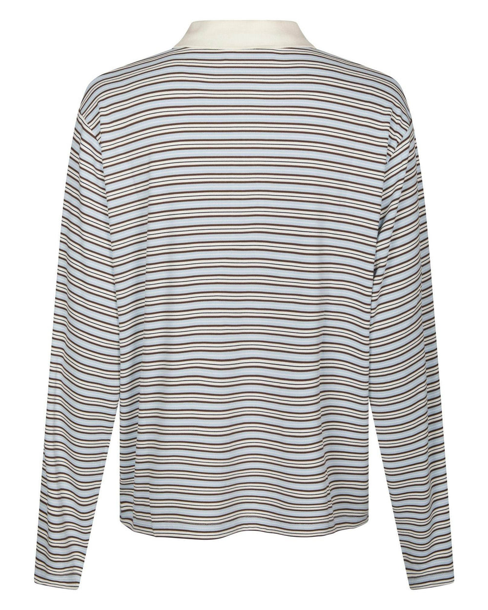 LIRENNE STRIPED POLO BLOUSE