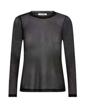 MESH O-NECK BLOUSE