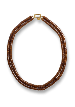 MOOS DOUBLE BROWN NECKLACE