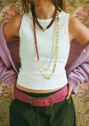 MOOS DOUBLE BROWN NECKLACE