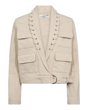 PIELLE STRUCTURE CROP JACKET