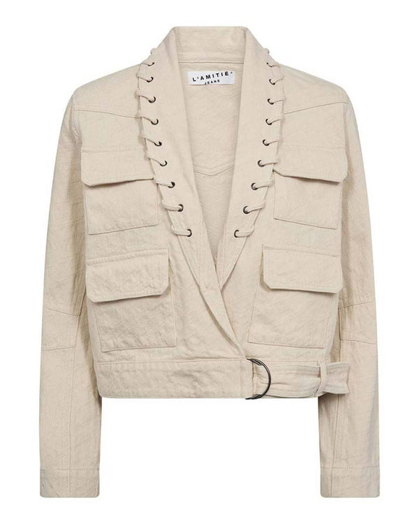 PIELLE STRUCTURE CROP JACKET