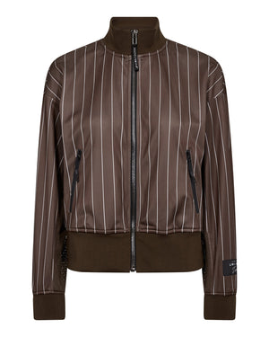 PIN STRIPE ZIP SWEAT