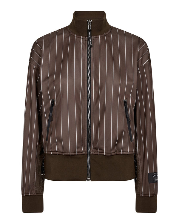 PIN STRIPE ZIP SWEAT