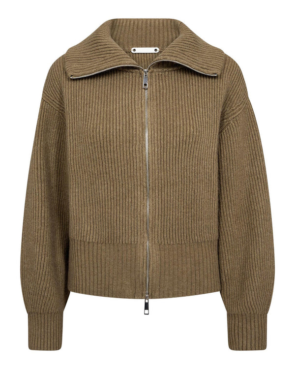 ROWCC ZIP KNIT CARDIGAN