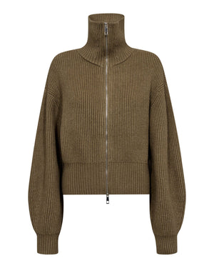 ROWCC ZIP KNIT CARDIGAN