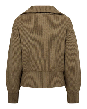 ROWCC ZIP KNIT CARDIGAN