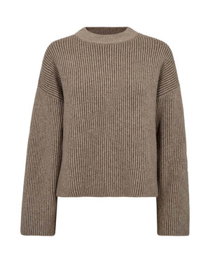THERESACC TURTLENECK RIB KNIT