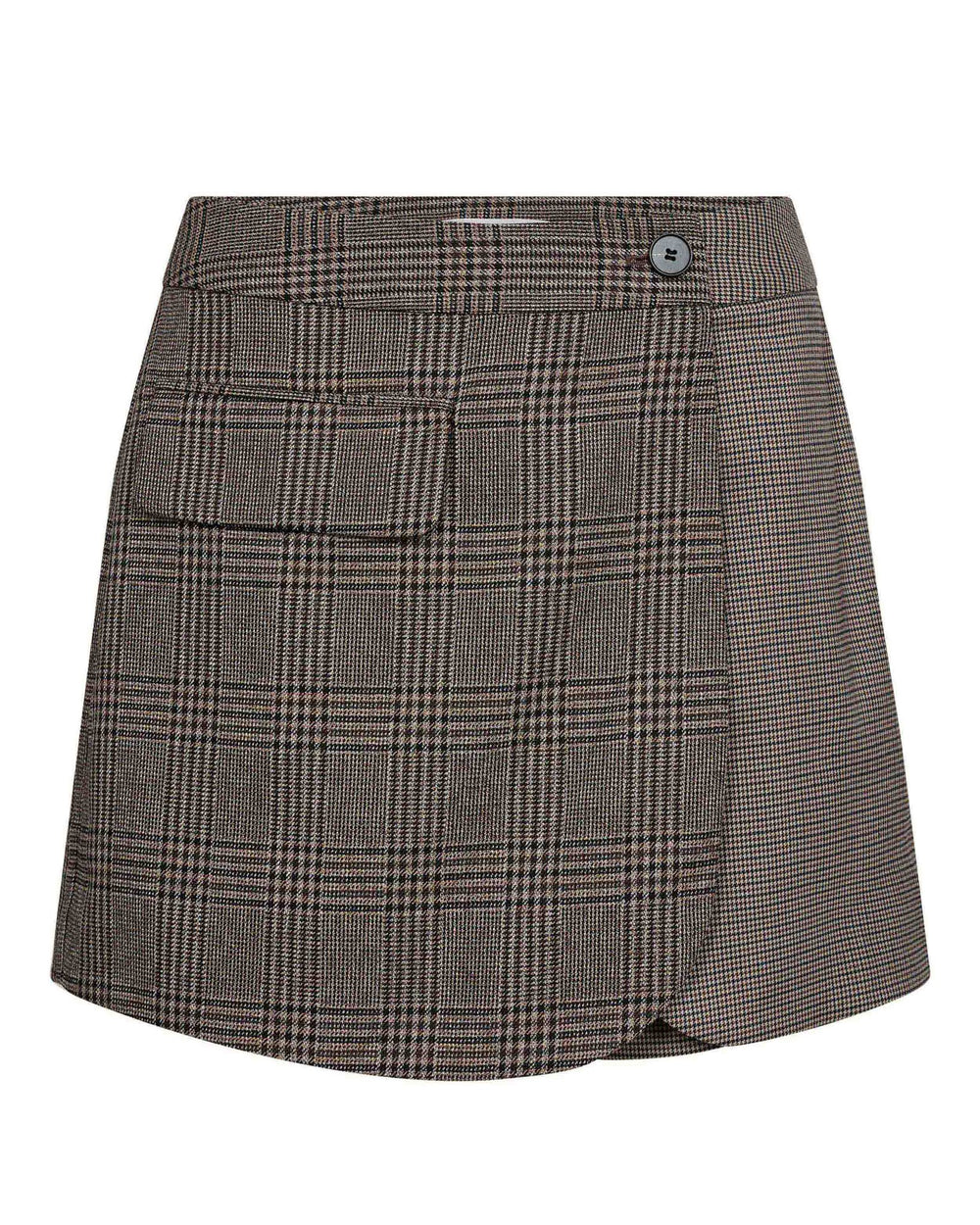 VEYACC CHECK WRAP SKORT