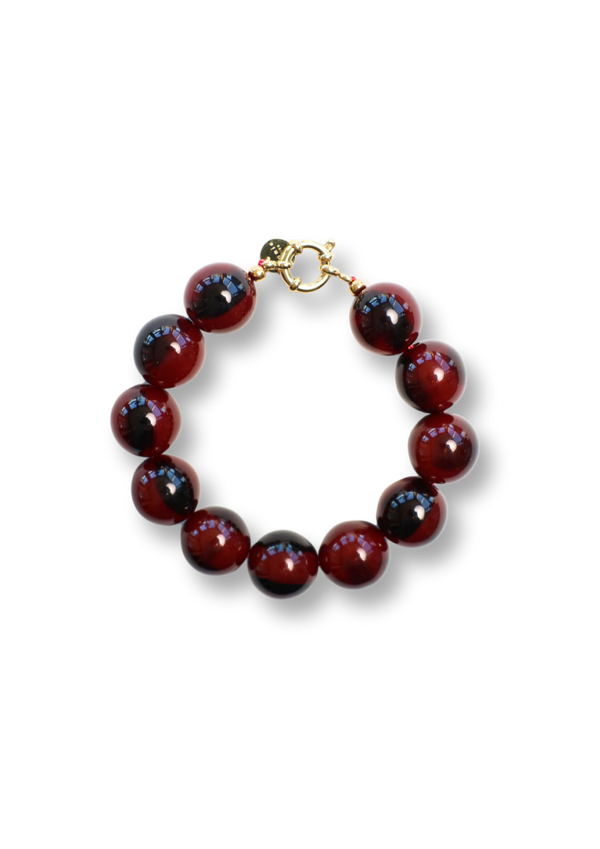 WILMA BURGUNDY MARBLE BRACELET