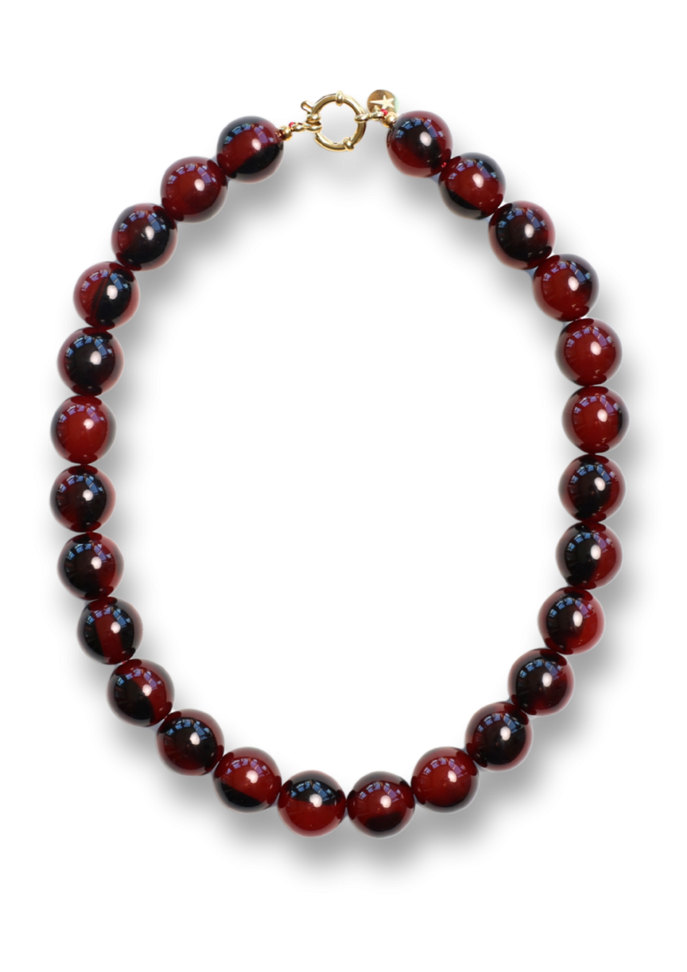 WILMA BURGUNDY MARBLE NECKLACE