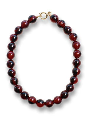 WILMA BURGUNDY MARBLE NECKLACE